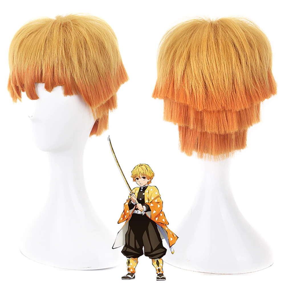 High-Quality Anime Demon Slayer Zenitsu Agatsuma Cosplay Synthetic Hair Irregular Orange Gradient Halloween Carnival Party Wig
High-Quality Anime Demon Slayer Zenitsu Agatsuma Cosplay Synthetic Hair Irregular Orange Gradient Halloween Carnival Party Wig