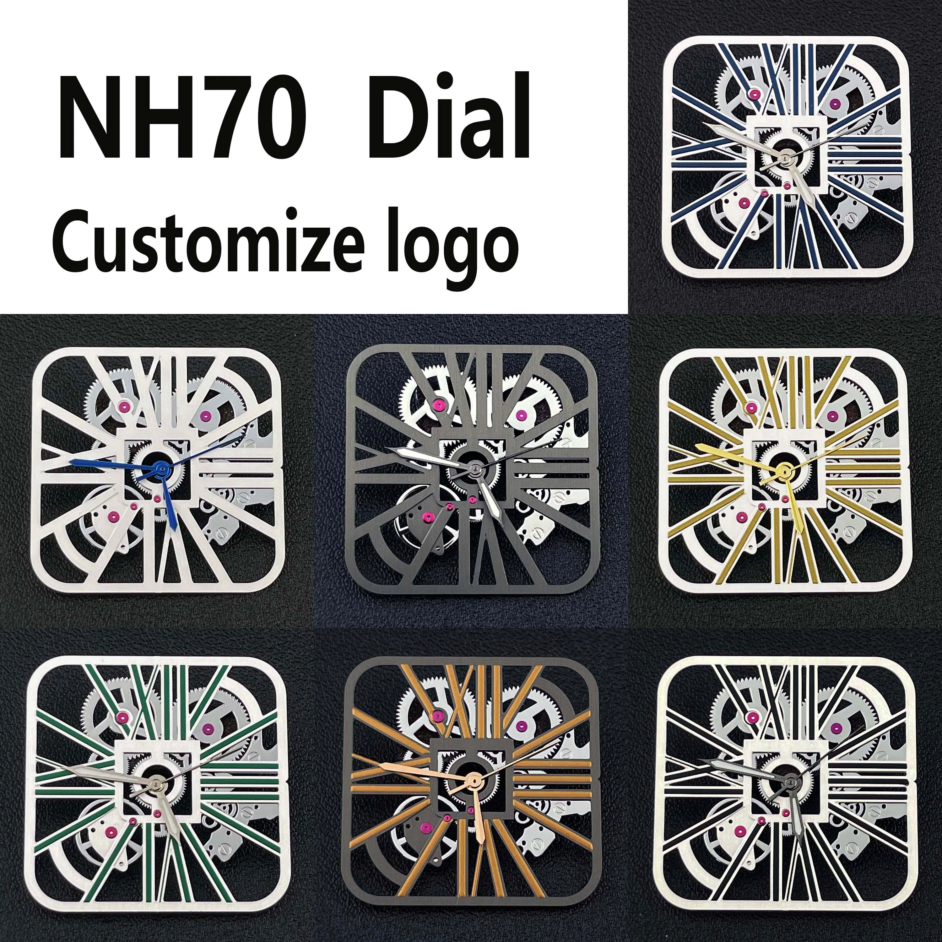 NH70 Dial Man's Watch Dial Hollowed out Dial 27mm Square Dial fit NH70 movement Repair tools
NH70 Dial Man's Watch Dial Hollowed out Dial 27mm Square Dial fit NH70 movement Repair tools