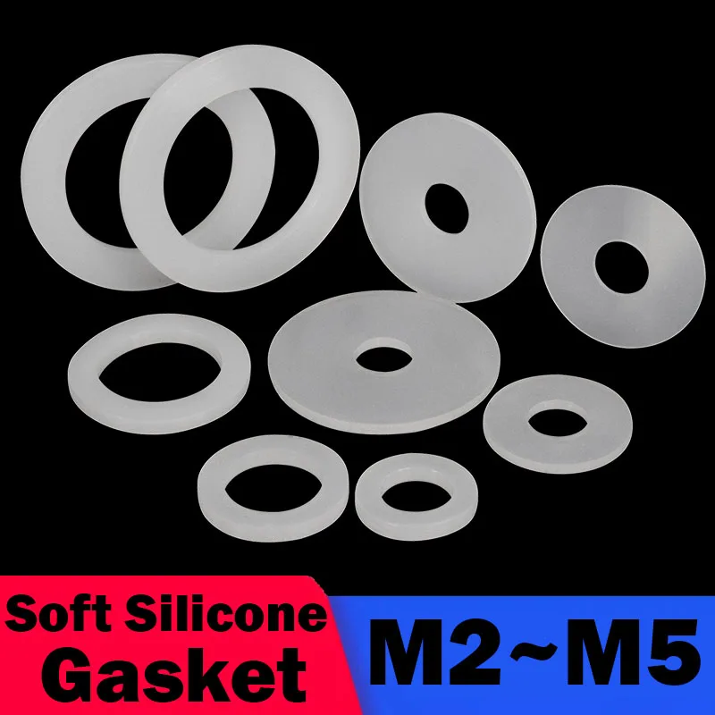 M2 M2.5 M2.7 M3 M4 M5 White Insipidity Soft Silicone Flat Washer Waterproof and High-Temperature Sealing Gasket
M2 M2.5 M2.7 M3 M4 M5 White Insipidity Soft Silicone Flat Washer Waterproof and High-Temperature Sealing Gasket