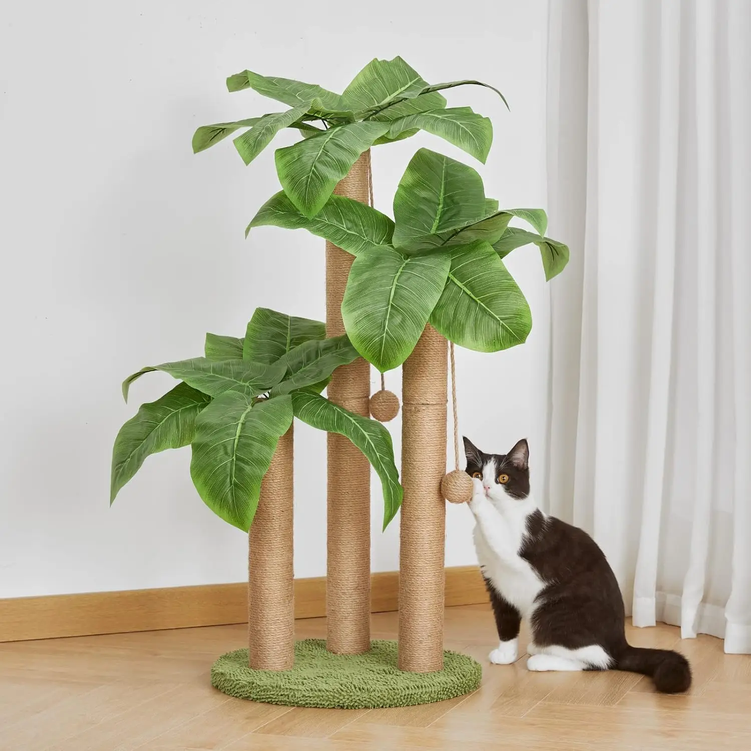 31.5Inch Cat Scratching Post,Cat Scratcher Tree with 3 Scratching Poles & 2 Interactive Dangling Balls,Cats Scratching Posts
31.5Inch Cat Scratching Post,Cat Scratcher Tree with 3 Scratching Poles & 2 Interactive Dangling Balls,Cats Scratching Posts