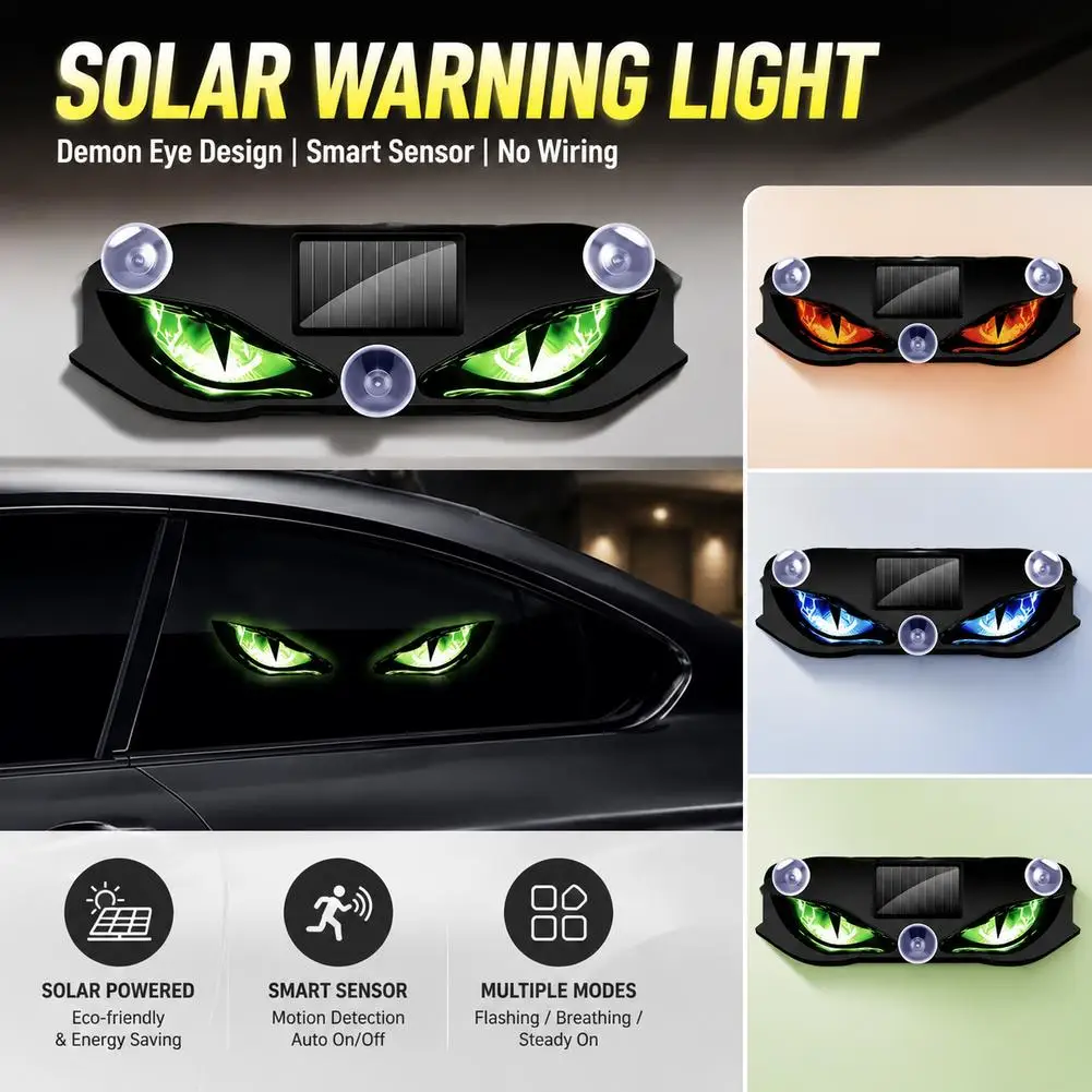 LED Devil Eyes Solar Warning Light With Suction Cup Installation Auto Anti-Theft Warning Light With Light Sensing Function
LED Devil Eyes Solar Warning Light With Suction Cup Installation Auto Anti-Theft Warning Light With Light Sensing Function