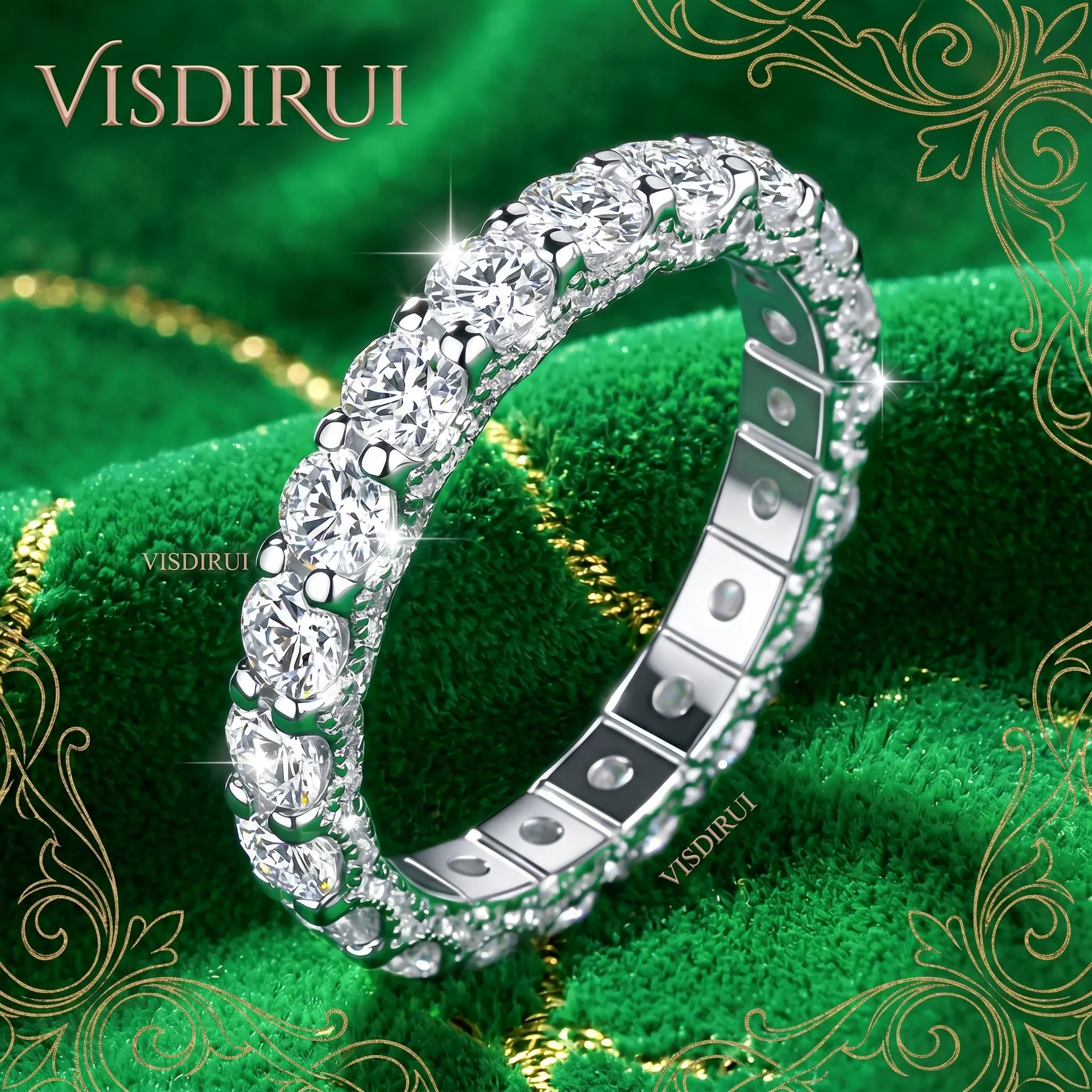 VISDIRUI 3mm Moissanite Ring Sterling Silver 925 Gold Plated Wedding Engagement Eternity Band Patry Luxury Jewelry for Women
VISDIRUI 3mm Moissanite Ring Sterling Silver 925 Gold Plated Wedding Engagement Eternity Band Patry Luxury Jewelry for Women
