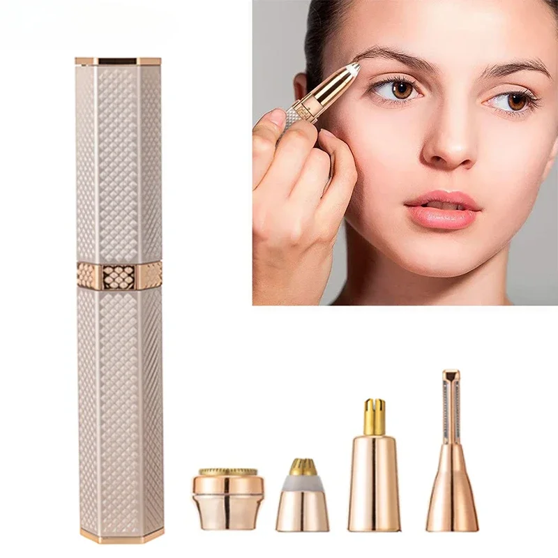 New Electric Razor for Women 4 In 1 Lady Shaver Eyebrow Trimmer Nose Hair Epilator Rechargeable Eyebrow Trimmer Hair Removal
New Electric Razor for Women 4 In 1 Lady Shaver Eyebrow Trimmer Nose Hair Epilator Rechargeable Eyebrow Trimmer Hair Removal