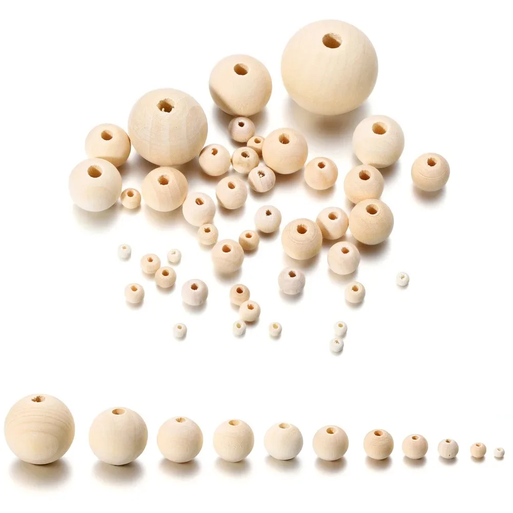 100pcs/lot 4-30mm Natural Wooden Beads Round Loose Spacer Wood Beads For DIY Bracelet Necklace Jewelry Making Accessories
100pcs/lot 4-30mm Natural Wooden Beads Round Loose Spacer Wood Beads For DIY Bracelet Necklace Jewelry Making Accessories