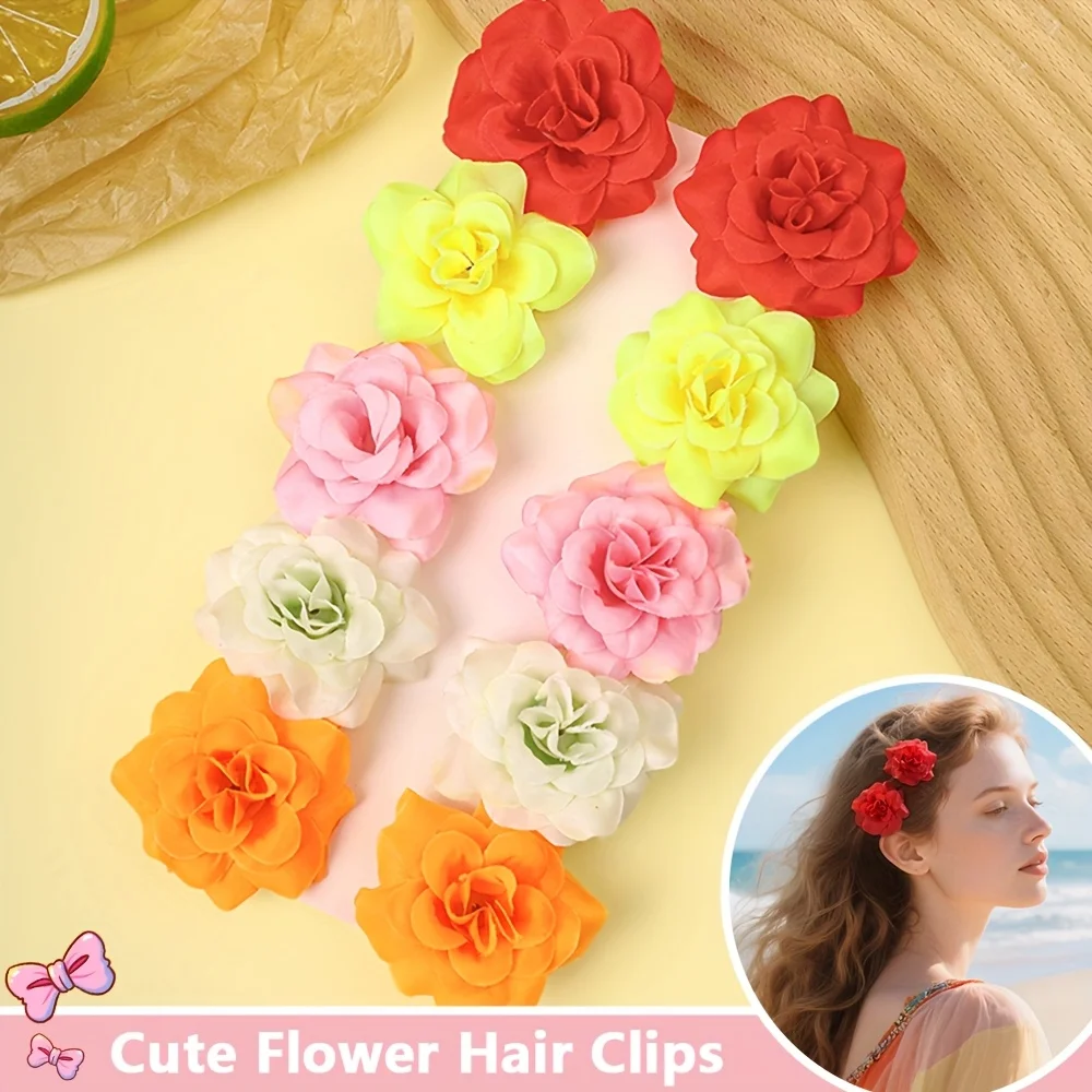 10 Pieces of Multi-Color Bohemian Style Cute Flower Hairpins Suitable for Girls to Wear, for Fashionable Women
10 Pieces of Multi-Color Bohemian Style Cute Flower Hairpins Suitable for Girls to Wear, for Fashionable Women