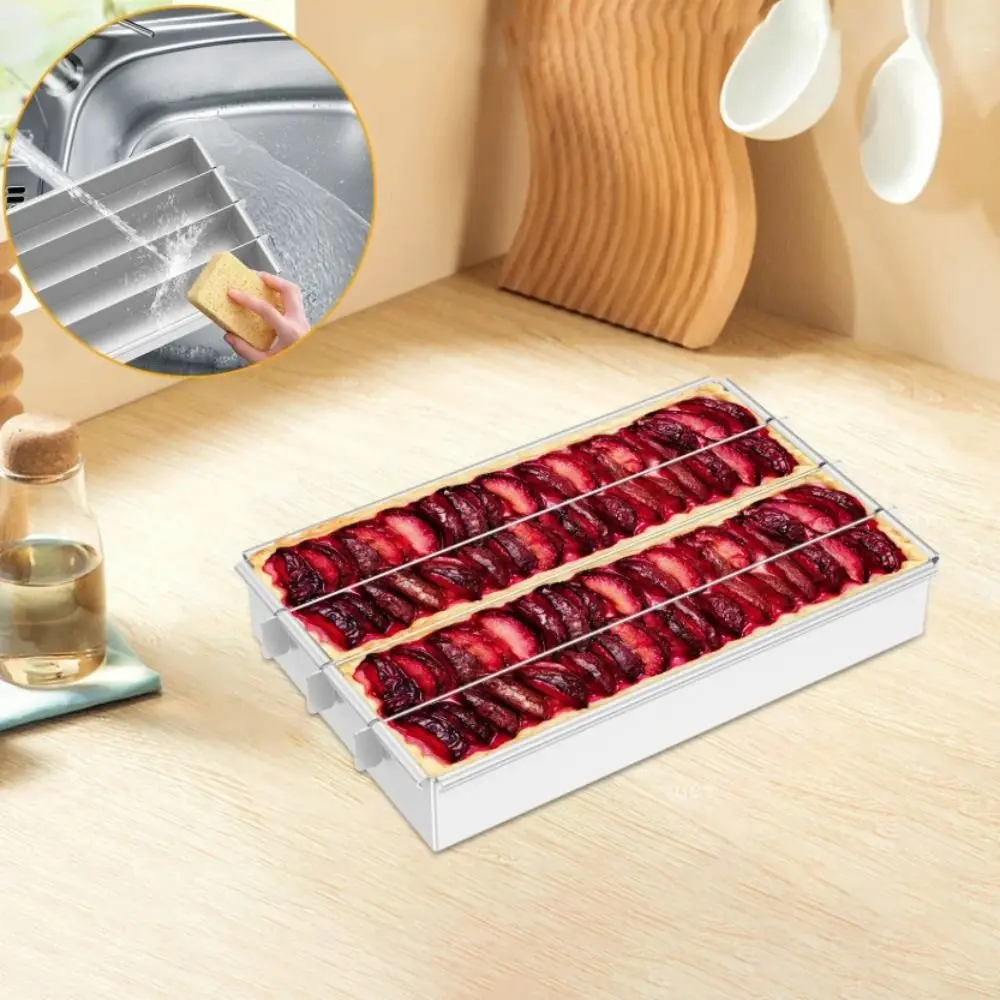 Non-Stick Battenberg Cake Pan with Adjustable Divider Rectangular Cake Baking Tray DIY Heat-resistant Baking Cake Mould Kitchen
Non-Stick Battenberg Cake Pan with Adjustable Divider Rectangular Cake Baking Tray DIY Heat-resistant Baking Cake Mould Kitchen