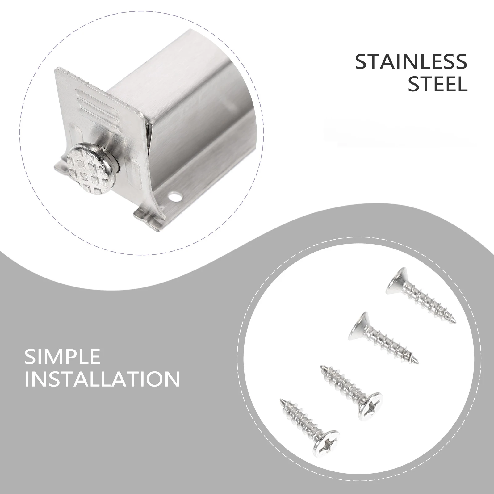 Stainless Steel Stopper Smooth Edges Non Rust Wear Resistant Rubber Bottom Strong Friction Catch Holder Step On Door Stops
Stainless Steel Stopper Smooth Edges Non Rust Wear Resistant Rubber Bottom Strong Friction Catch Holder Step On Door Stops