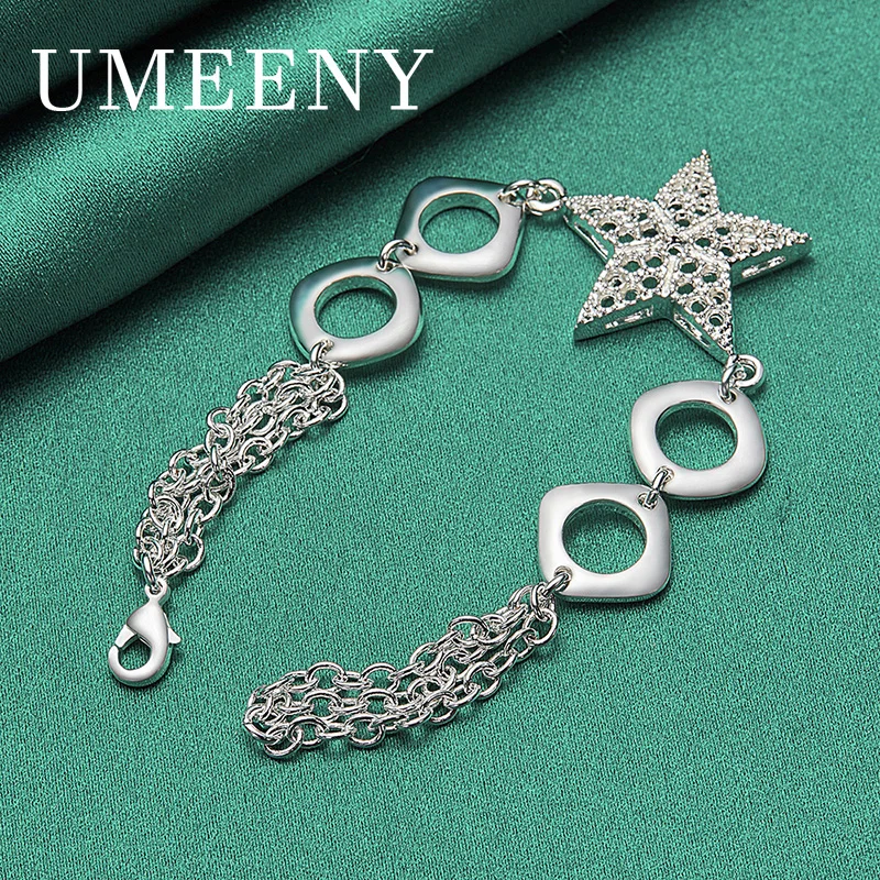 925 Sterling Silver 8 Inch Women's Exquisite Star Square Bracelet Wedding Party Gift Jewelry
925 Sterling Silver 8 Inch Women's Exquisite Star Square Bracelet Wedding Party Gift Jewelry