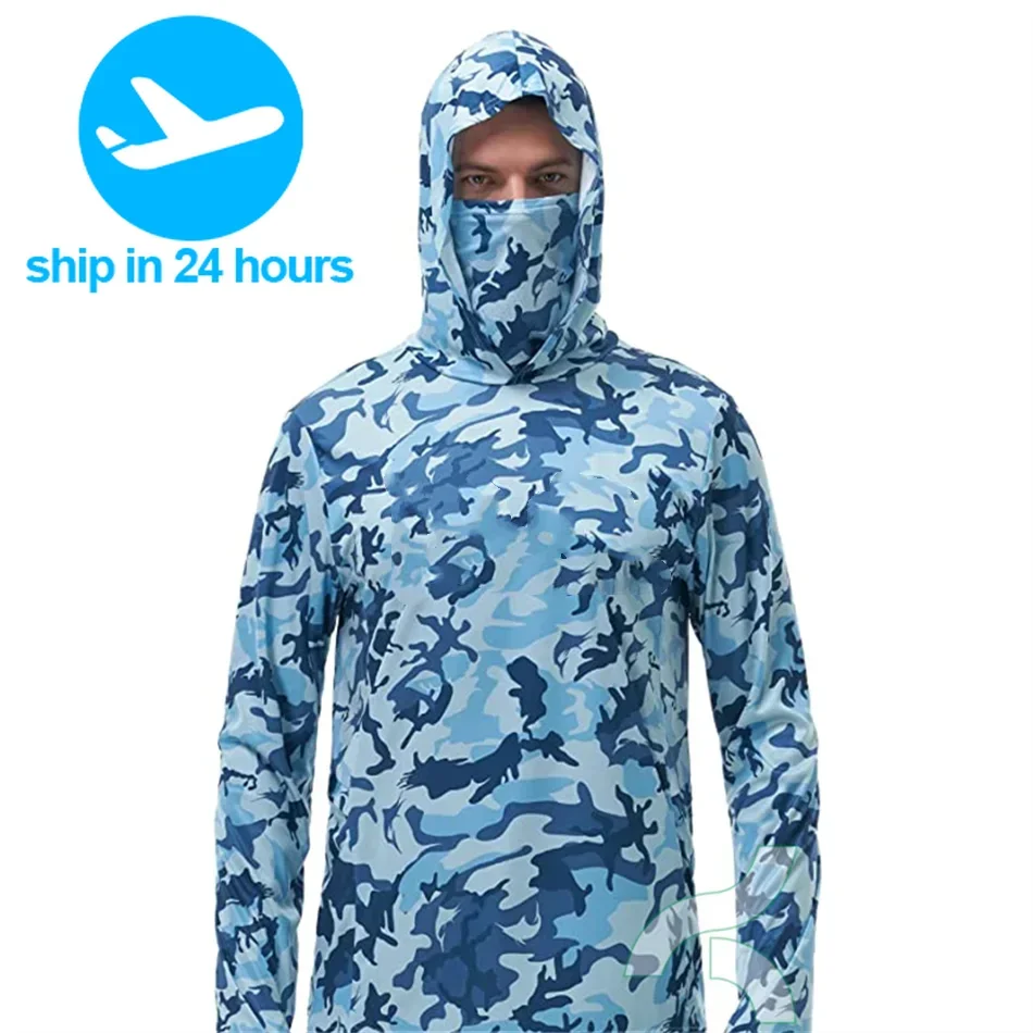 New Camouflage Fishing Shirts With Sun Protection Long Sleeve Hooded Face Cover Quick Dry Tops Fishing Face Mask Clothes Upf 50+
New Camouflage Fishing Shirts With Sun Protection Long Sleeve Hooded Face Cover Quick Dry Tops Fishing Face Mask Clothes Upf 50+
