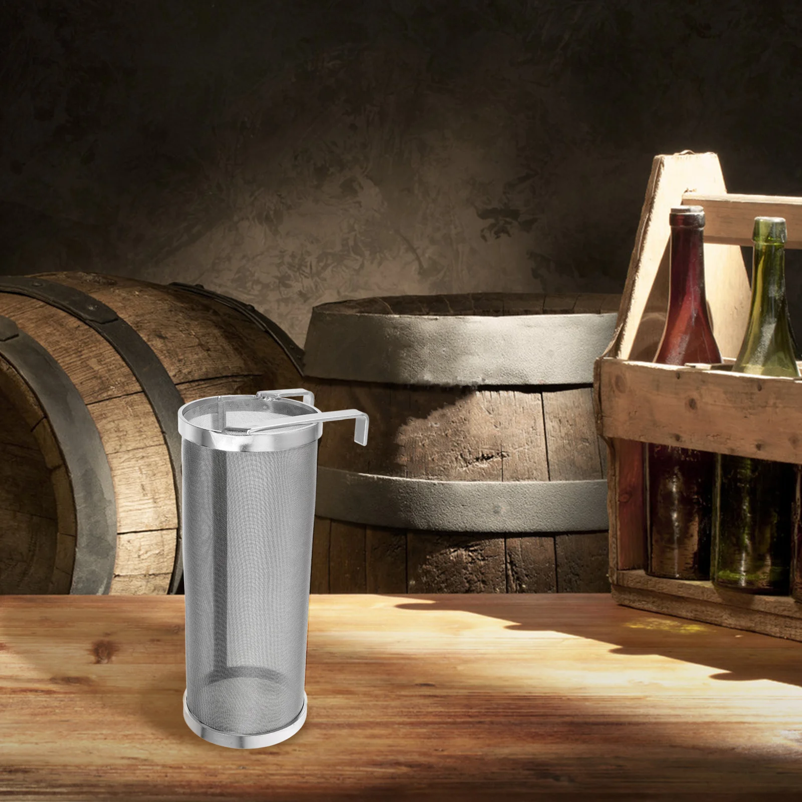 Stainless Steel Beer Brewing Basket Grain Strainer Homebrew Filter Tube Portable Brewing Mesh Cylinder Beer and Wine Filter Tool
Stainless Steel Beer Brewing Basket Grain Strainer Homebrew Filter Tube Portable Brewing Mesh Cylinder Beer and Wine Filter Tool