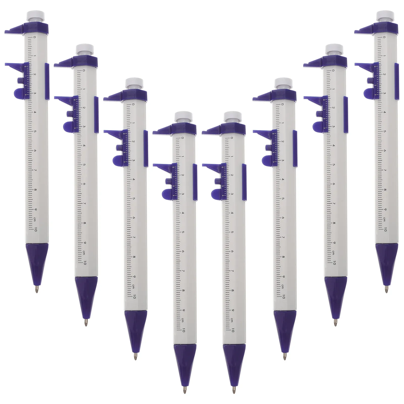 8Pcs Multifunction Vernier Caliper Ballpoint Pen Plastic Scale Multi-Use Smooth Writing Pen Students Stationery School Supplies
8Pcs Multifunction Vernier Caliper Ballpoint Pen Plastic Scale Multi-Use Smooth Writing Pen Students Stationery School Supplies