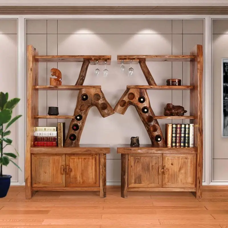 Creative partition wine cabinet living room personalized dining side locker antique wine rack
Creative partition wine cabinet living room personalized dining side locker antique wine rack