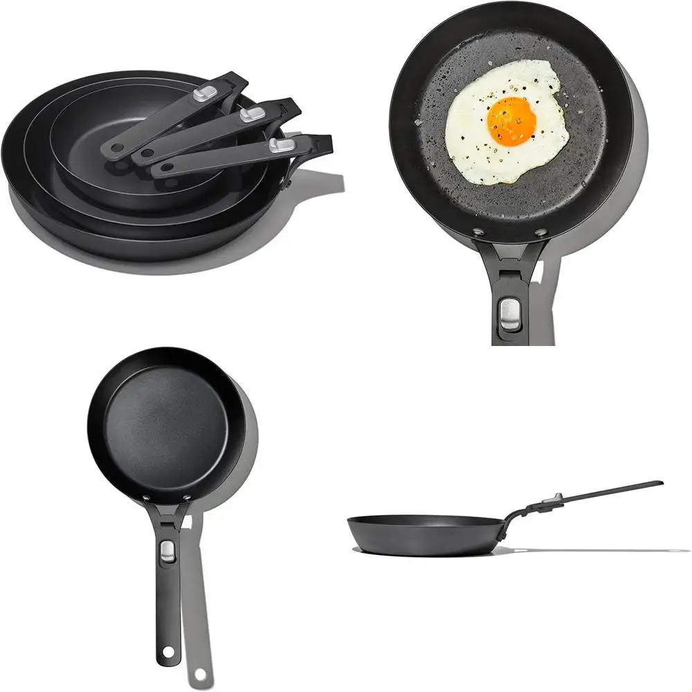 8 Carbon Steel Frying Pan with Detachable Handle, Nonstick, Induction Compatible, Oven and Broiler Safe for Grilling, Searing, a
8 Carbon Steel Frying Pan with Detachable Handle, Nonstick, Induction Compatible, Oven and Broiler Safe for Grilling, Searing, a