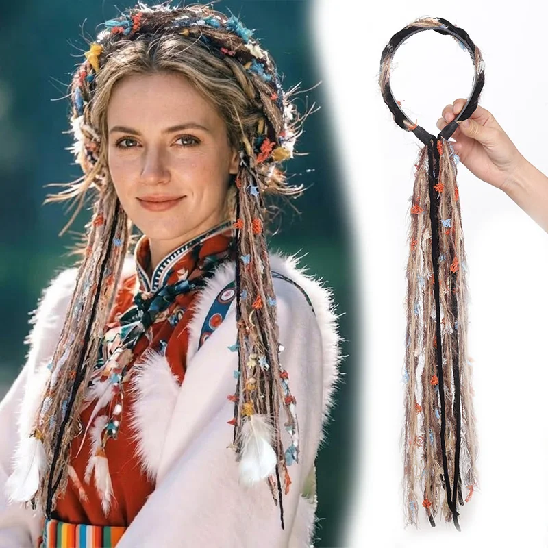 Boho Hairband with Tassel Synthetic Hair Extensions Braided Headband False Hairpiece Wig for Women Streetwear
Boho Hairband with Tassel Synthetic Hair Extensions Braided Headband False Hairpiece Wig for Women Streetwear