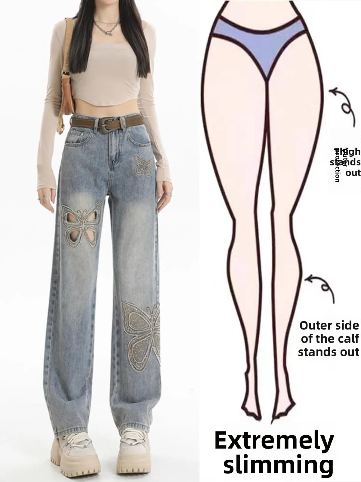 Elastic Wide Leg Denim Jeans Women's Summer New Sle High Waist Straight Cut Loose plus Size Pants Cotton Polyester Spandex
Elastic Wide Leg Denim Jeans Women's Summer New Sle High Waist Straight Cut Loose plus Size Pants Cotton Polyester Spandex