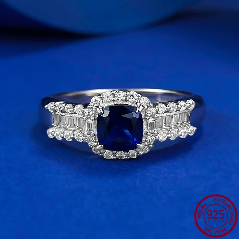 New Royal Blue 5 * 5mm Fat Square Ring for Women S925 Pure Silver Simple Ring, Engagement Ring, Wedding Jewelry
New Royal Blue 5 * 5mm Fat Square Ring for Women S925 Pure Silver Simple Ring, Engagement Ring, Wedding Jewelry