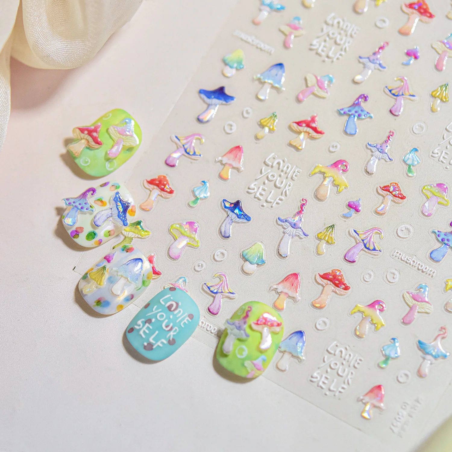 1pcs Cute Mushroom Nail Stickers 5D Shell Light Mushroom Power Self Adhesive Nail Art Accessories Stickers DIY Manicure Decals
1pcs Cute Mushroom Nail Stickers 5D Shell Light Mushroom Power Self Adhesive Nail Art Accessories Stickers DIY Manicure Decals