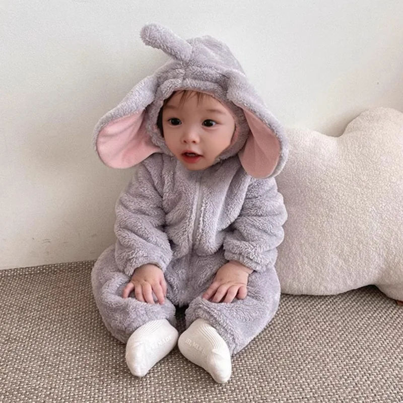 Cute elephant jumpsuit Korean wholesale children's clothing 25 winter styles for girls and infants plush Romper crawling clothes
Cute elephant jumpsuit Korean wholesale children's clothing 25 winter styles for girls and infants plush Romper crawling clothes