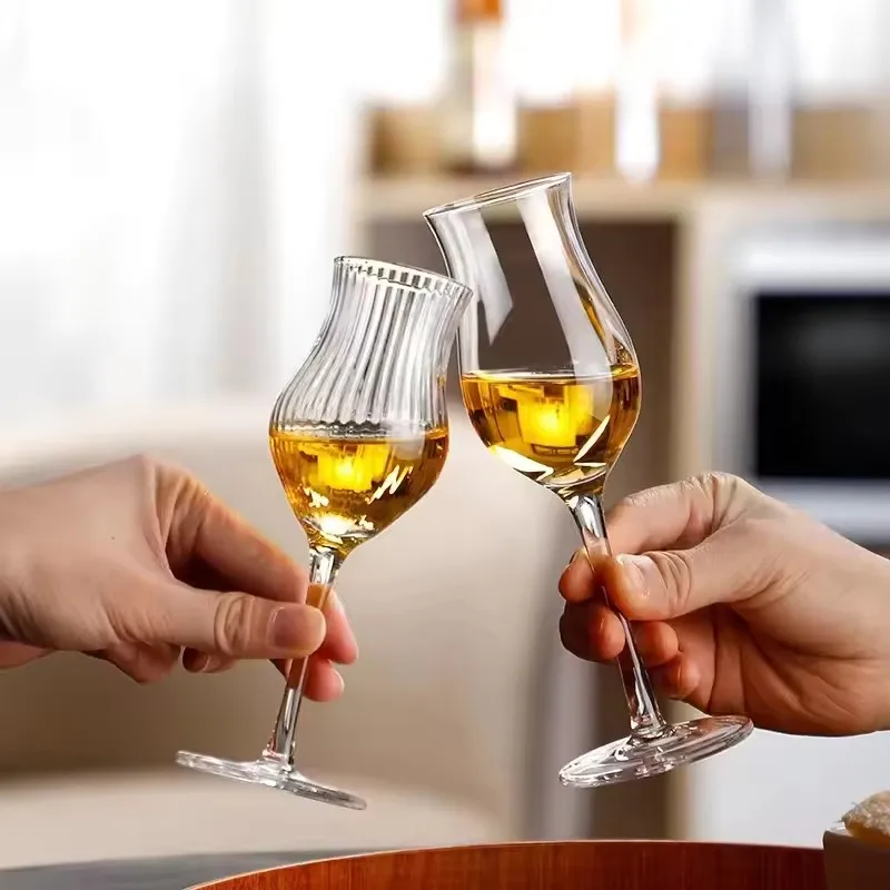 Japanese Style Harp Stripe Whisky Goblet Cognac Brandy Snifter Copita Nosing Glass Crystal Tulips Whiskey Smelling Tasting Cup
Japanese Style Harp Stripe Whisky Goblet Cognac Brandy Snifter Copita Nosing Glass Crystal Tulips Whiskey Smelling Tasting Cup