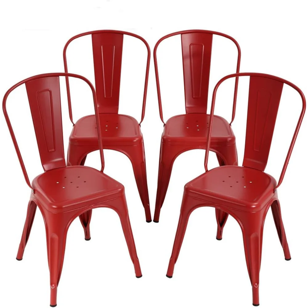 Metal Dining Chairs Indoor-Outdoor Stackable Chic Restaurant Bistro Chair Set of 4 330LBS Weight Capacity Sturdy Cafe
Metal Dining Chairs Indoor-Outdoor Stackable Chic Restaurant Bistro Chair Set of 4 330LBS Weight Capacity Sturdy Cafe