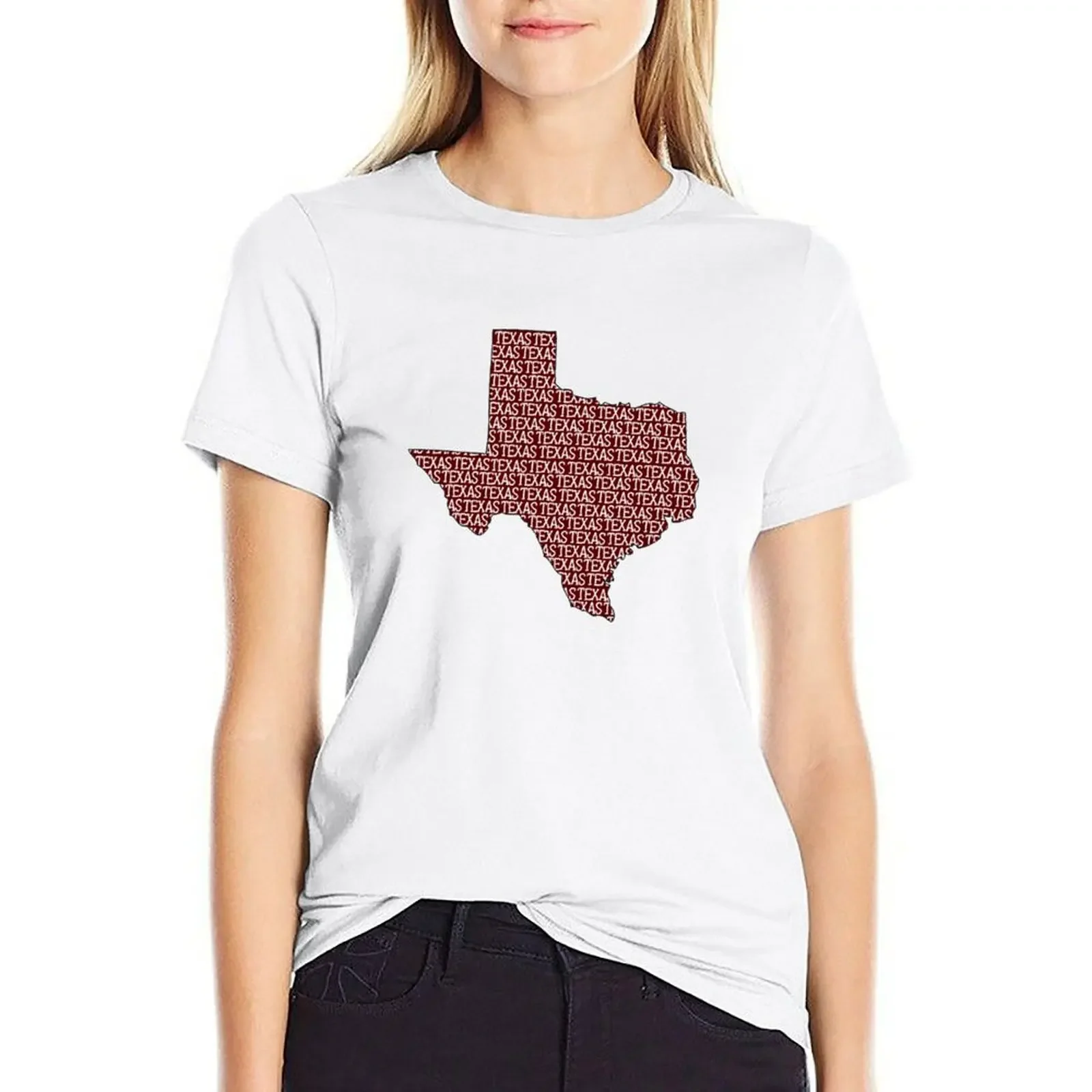 maroon and white texas T-shirt plus size tops lady clothes t shirt dress Women
maroon and white texas T-shirt plus size tops lady clothes t shirt dress Women