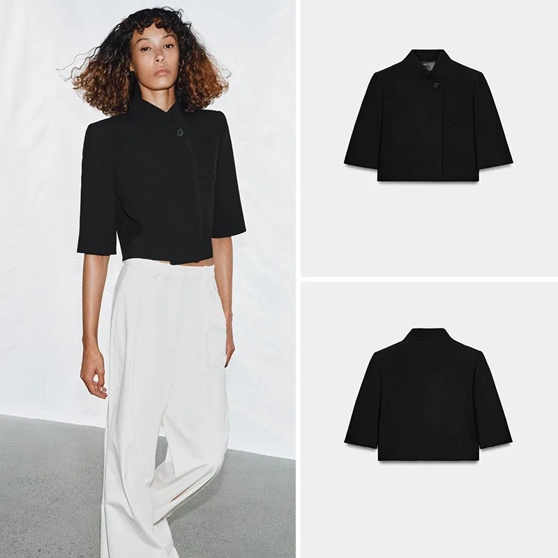 Spring New Arrival Women's Casual Short Sleeve Notch Collar Short Coat Casual Style Standard Fit Other Material 100% Button C...
Spring New Arrival Women's Casual Short Sleeve Notch Collar Short Coat Casual Style Standard Fit Other Material 100% Button C...