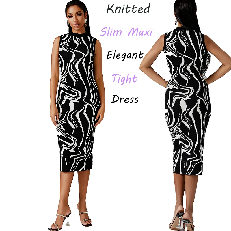 Gradient Sexy Slim Fit Wrap Hip Tight Women's Dress Black & White Stripe Sleeveless Dress Party Club Street Vestidos 2024
Gradient Sexy Slim Fit Wrap Hip Tight Women's Dress Black & White Stripe Sleeveless Dress Party Club Street Vestidos 2024