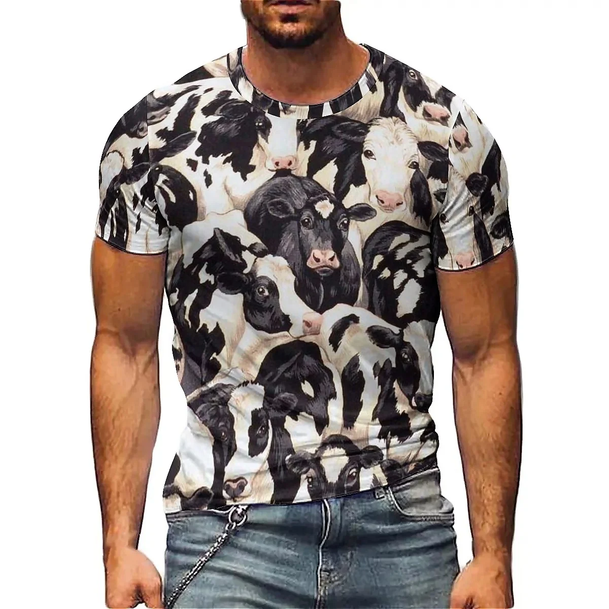 Four-Season Street Trend Men's 3D Printed Short-Sleeve T-Shirt - Worker Style, High-Quality Printing & Smooth
Four-Season Street Trend Men's 3D Printed Short-Sleeve T-Shirt - Worker Style, High-Quality Printing & Smooth