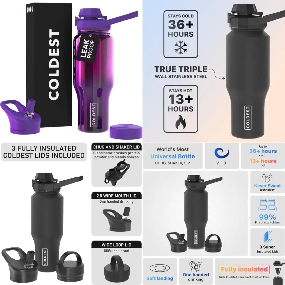 Изолированная бутылка для воды из нержавеющей стали с тремя крышками — фиолетовый стакан на 36 унций с курицей, соломой и ручкой для подарков на День святого Валентина
Изолированная бутылка для воды из нержавеющей стали с тремя крышками — фиолетовый стакан на 36 унций с курицей, соломой и ручкой для подарков на День святого Валентина