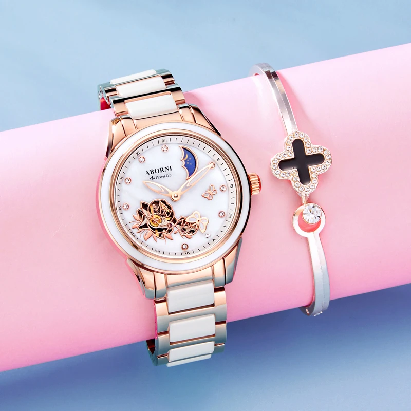 New Fashion Customed Automatic Watch for Woman Ladies Mechanical Wristwatches Stainless Steel Luxury Womens Watches Reloj Mujer
New Fashion Customed Automatic Watch for Woman Ladies Mechanical Wristwatches Stainless Steel Luxury Womens Watches Reloj Mujer