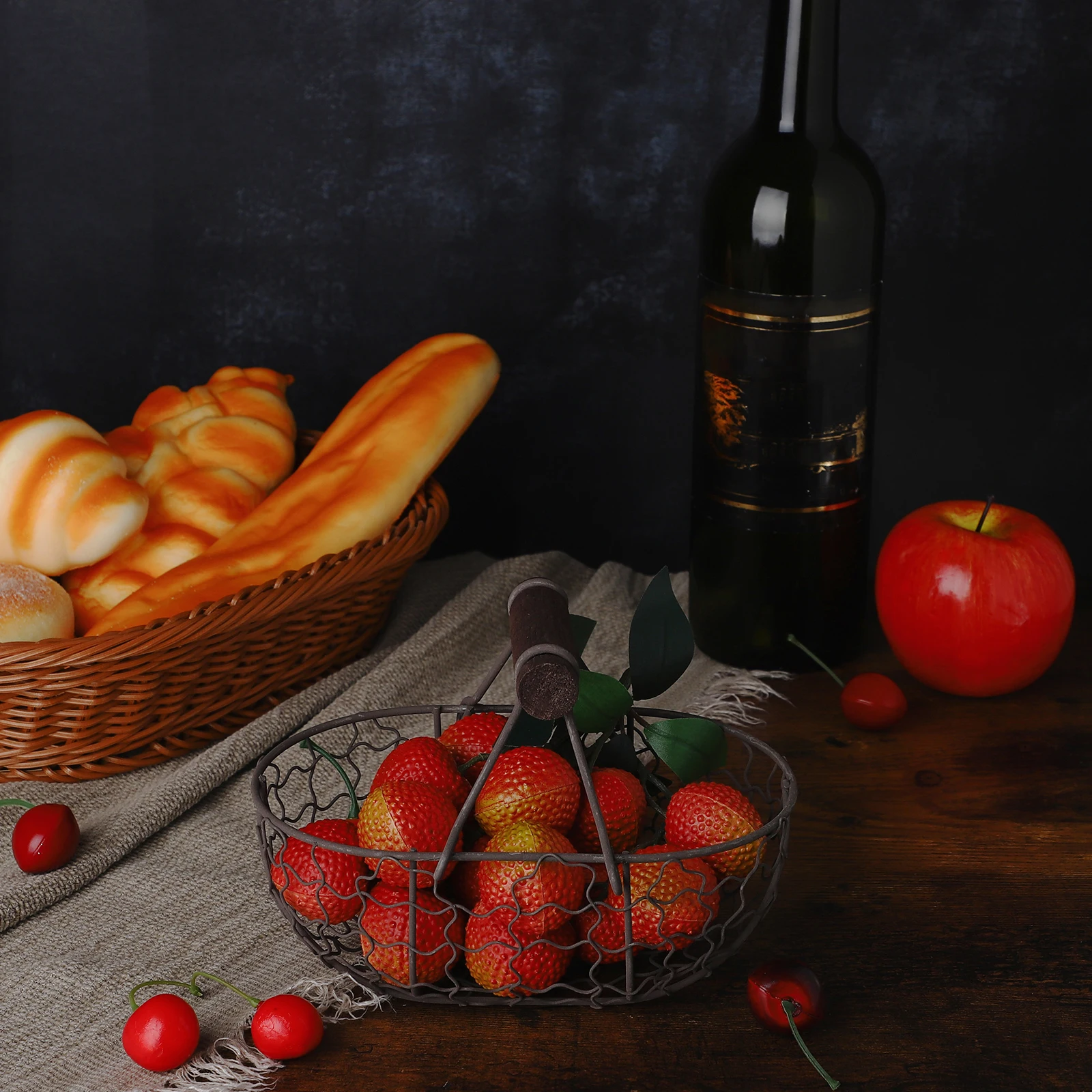 Wrought Iron Storage Basket for Kitchen Fruits Bread Organizer Portable Household Decorative Fruit Bread Basket Iron Handheld
Wrought Iron Storage Basket for Kitchen Fruits Bread Organizer Portable Household Decorative Fruit Bread Basket Iron Handheld