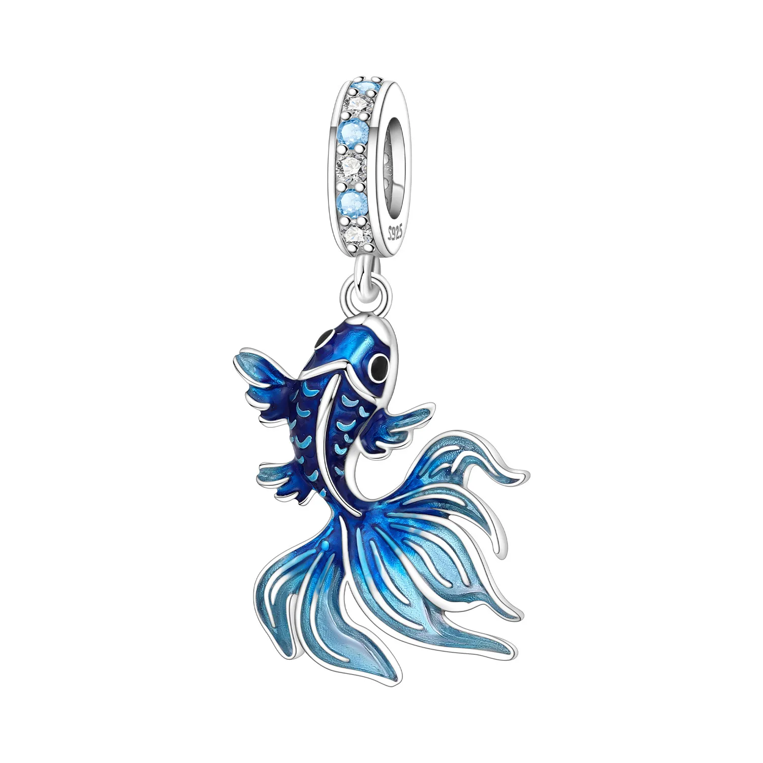 PANPOKI 925 Sterling Silver Blue Fish Lucky Symbol Beads Original Pendants Bracelet Charm Jewelry Party DIY Trendy Gifts
PANPOKI 925 Sterling Silver Blue Fish Lucky Symbol Beads Original Pendants Bracelet Charm Jewelry Party DIY Trendy Gifts
