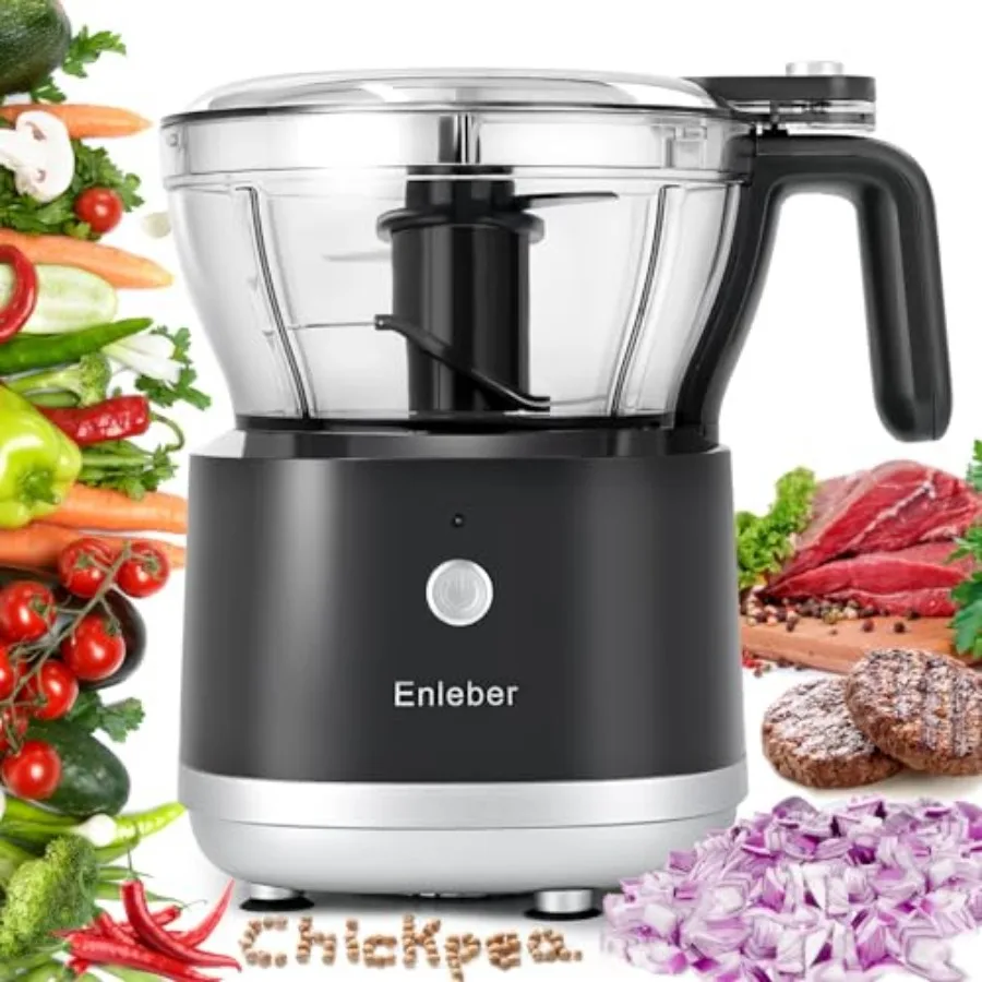 Food Processor Electric Food Chopper with 4.5-Cup 1000ml Vegetable Chopper and Meat GrinderBPA Free Stainless Steel Blade for C
Food Processor Electric Food Chopper with 4.5-Cup 1000ml Vegetable Chopper and Meat GrinderBPA Free Stainless Steel Blade for C
