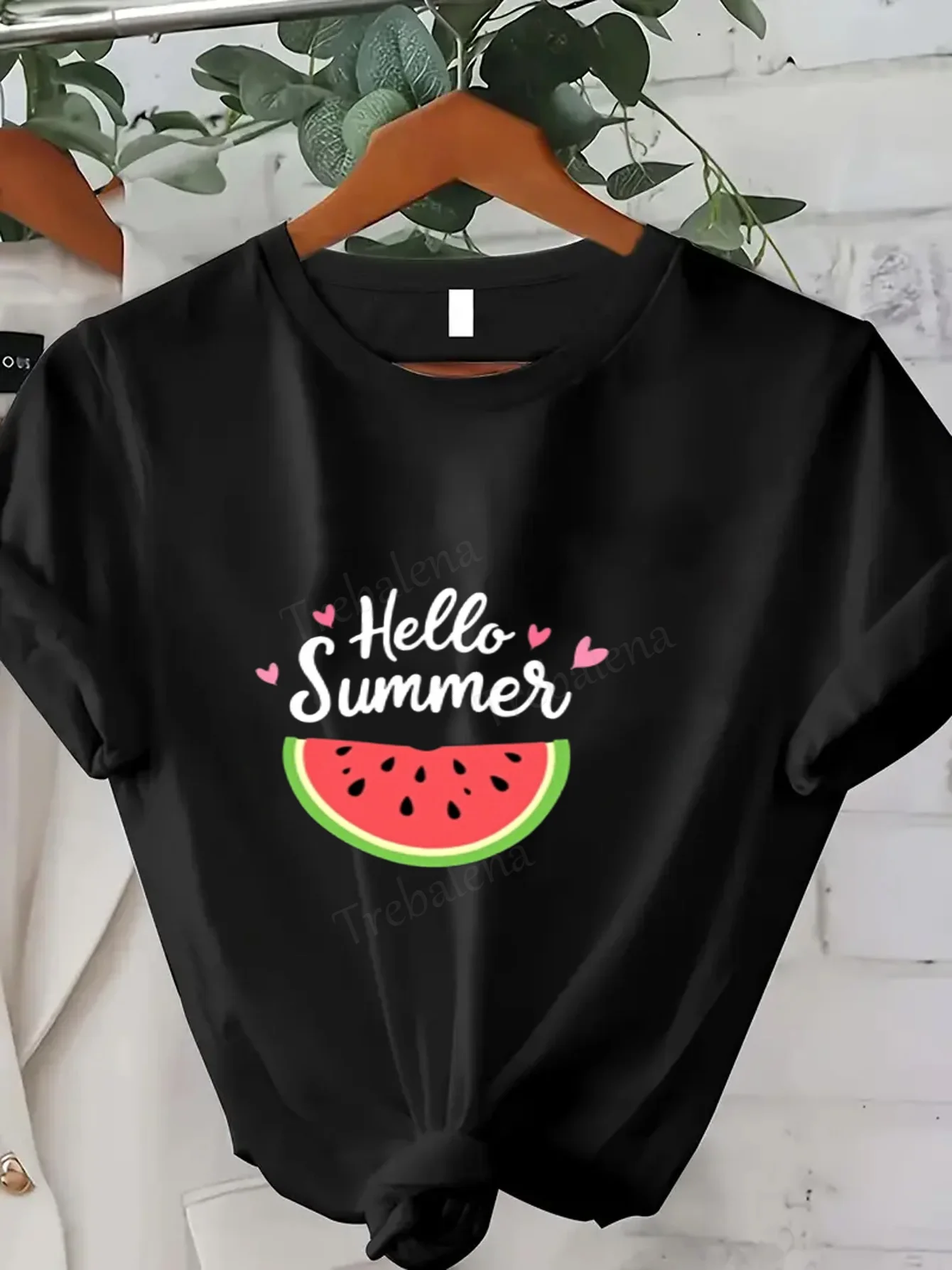 Женская футболка Hello Summer с принтом арбуза, женская повседневная футболка, сексуальный свободный крой, летняя одежда
Женская футболка Hello Summer с принтом арбуза, женская повседневная футболка, сексуальный свободный крой, летняя одежда