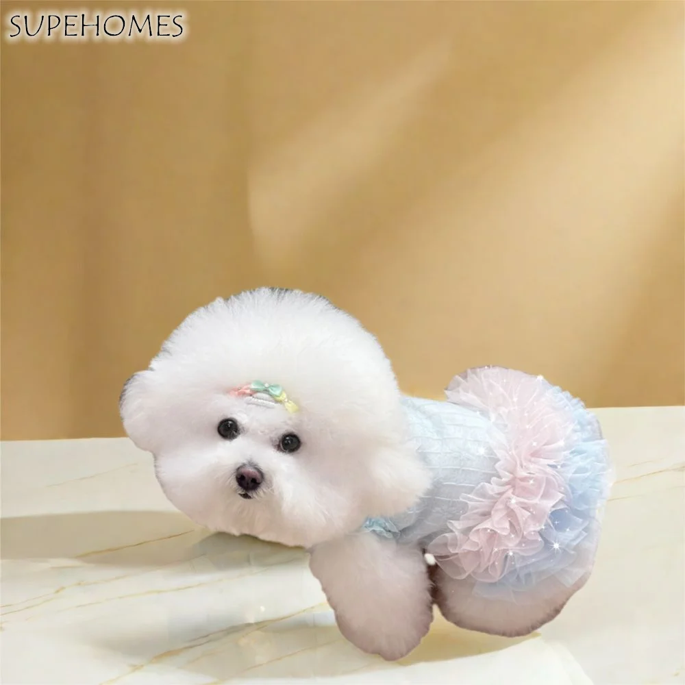 Pet Costumes Cute Pet Mesh Dress Comfortable Breathable Dog Princess Skirt Soft Lace Bow Pet Clothes Spring Summer 
Pet Costumes Cute Pet Mesh Dress Comfortable Breathable Dog Princess Skirt Soft Lace Bow Pet Clothes Spring Summer