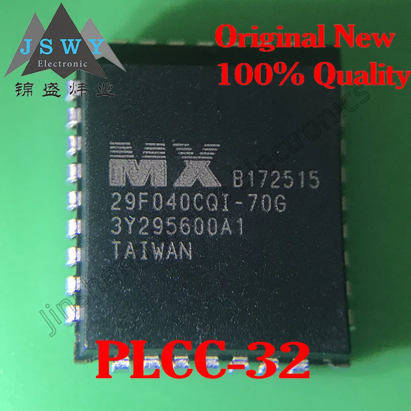 (2/10 pieces) MX29F040CQI-70G PLCC-32 MX29F040CQI/4Mbit Parallel NOR Flash Chip/New Original Spot Electronics
(2/10 pieces) MX29F040CQI-70G PLCC-32 MX29F040CQI/4Mbit Parallel NOR Flash Chip/New Original Spot Electronics