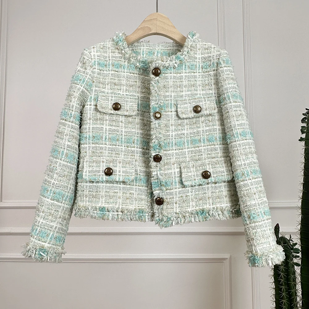 Sweet Hot Girl Elegant Tweed Jacket Women's Autumn and Winter Tassel Single Breasted O-neck Jacket Fashion Female Clothes
Sweet Hot Girl Elegant Tweed Jacket Women's Autumn and Winter Tassel Single Breasted O-neck Jacket Fashion Female Clothes