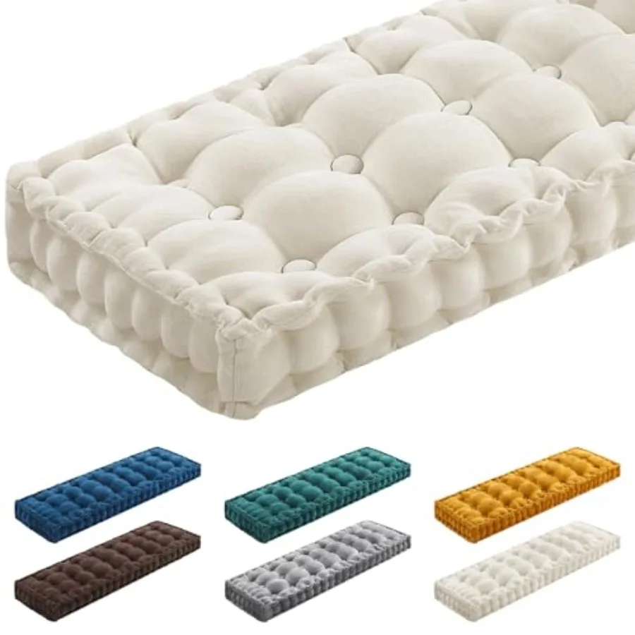 42x18 дюймов подушки для скамейки для внутренней мебели синельный бархат бежевый утолщенный коврик для сиденья с пуговицами и окном из пены с эффектом памяти
42x18 дюймов подушки для скамейки для внутренней мебели синельный бархат бежевый утолщенный коврик для сиденья с пуговицами и окном из пены с эффектом памяти