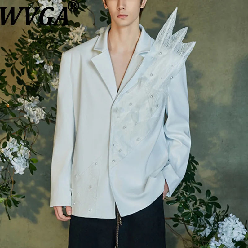 Мужской пиджак WVGA Весна 2026: Новинка в китайском стиле, нишевый трендовый дизайн, отложной воротник, шикарный повседневный крой, длинный рукав, модель W19493
Мужской пиджак WVGA Весна 2026: Новинка в китайском стиле, нишевый трендовый дизайн, отложной воротник, шикарный повседневный крой, длинный рукав, модель W19493