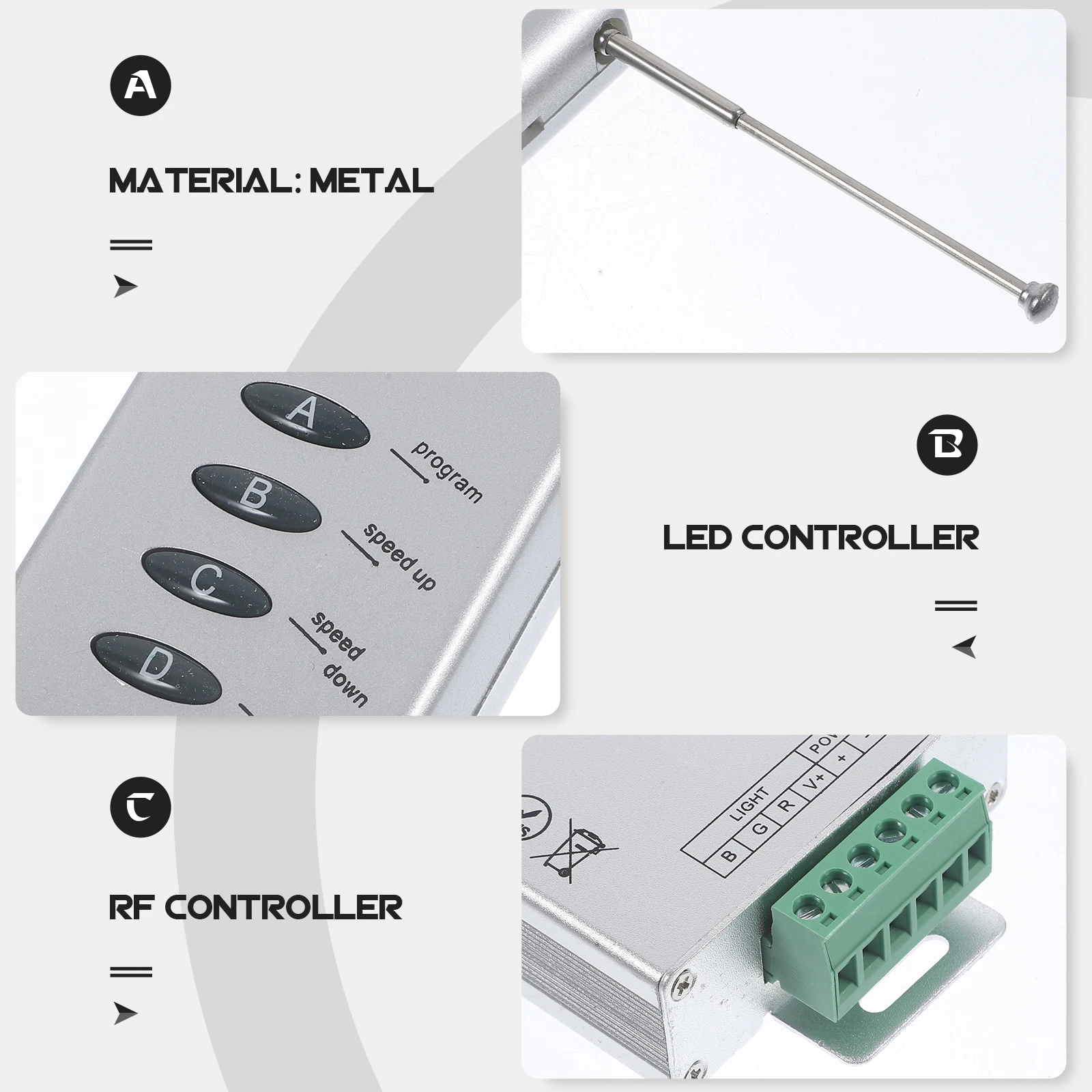 Wireless Led Controller 12-24V 24A For Ws2812B Strip Lights Remote Control 20M Range Input Polarity Protection Pwm
Wireless Led Controller 12-24V 24A For Ws2812B Strip Lights Remote Control 20M Range Input Polarity Protection Pwm