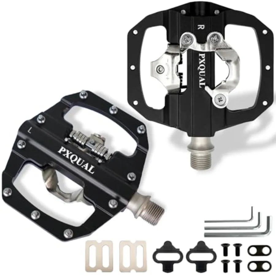 SPD Bike Pedals 9/16 "Mountain Bike Pedal Aluminum Alloy Sealed Clipless Pedals Compatible with SPD Type Cleats - Easy Clip in
SPD Bike Pedals 9/16 "Mountain Bike Pedal Aluminum Alloy Sealed Clipless Pedals Compatible with SPD Type Cleats - Easy Clip in