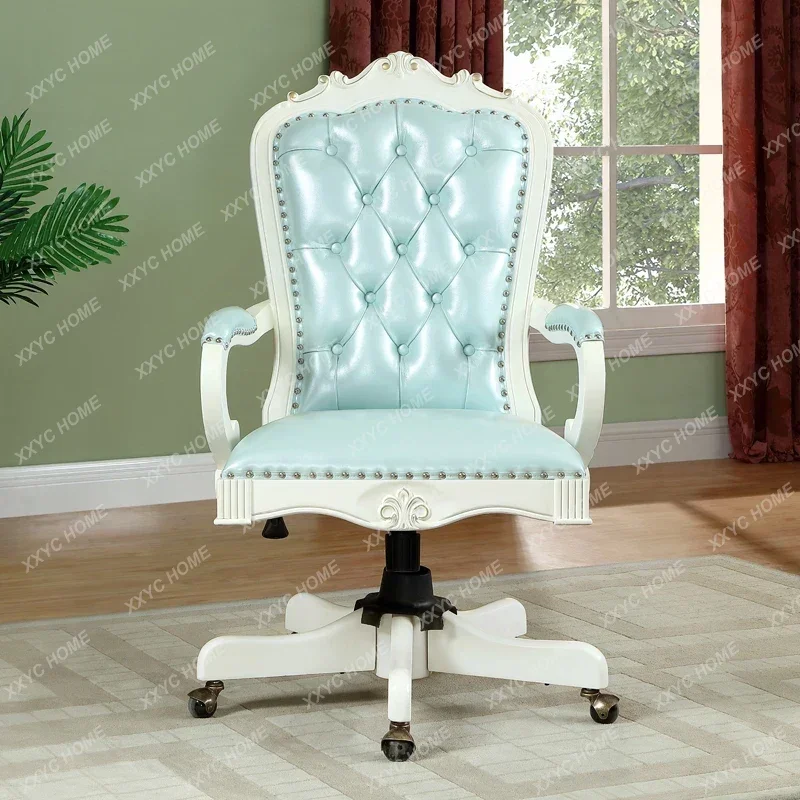 L solid wood leather book chair boss chair computer office retro swivel chair
L solid wood leather book chair boss chair computer office retro swivel chair