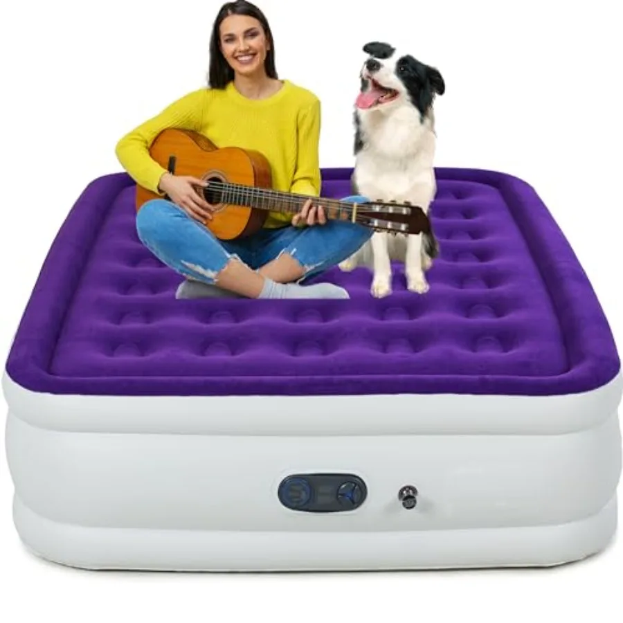 Queen Air Mattress with Built in Pump, Inflatable Mattress for Home, Blow up Air Bed 3 Min Quick Inflation and Deflation, Thin
Queen Air Mattress with Built in Pump, Inflatable Mattress for Home, Blow up Air Bed 3 Min Quick Inflation and Deflation, Thin