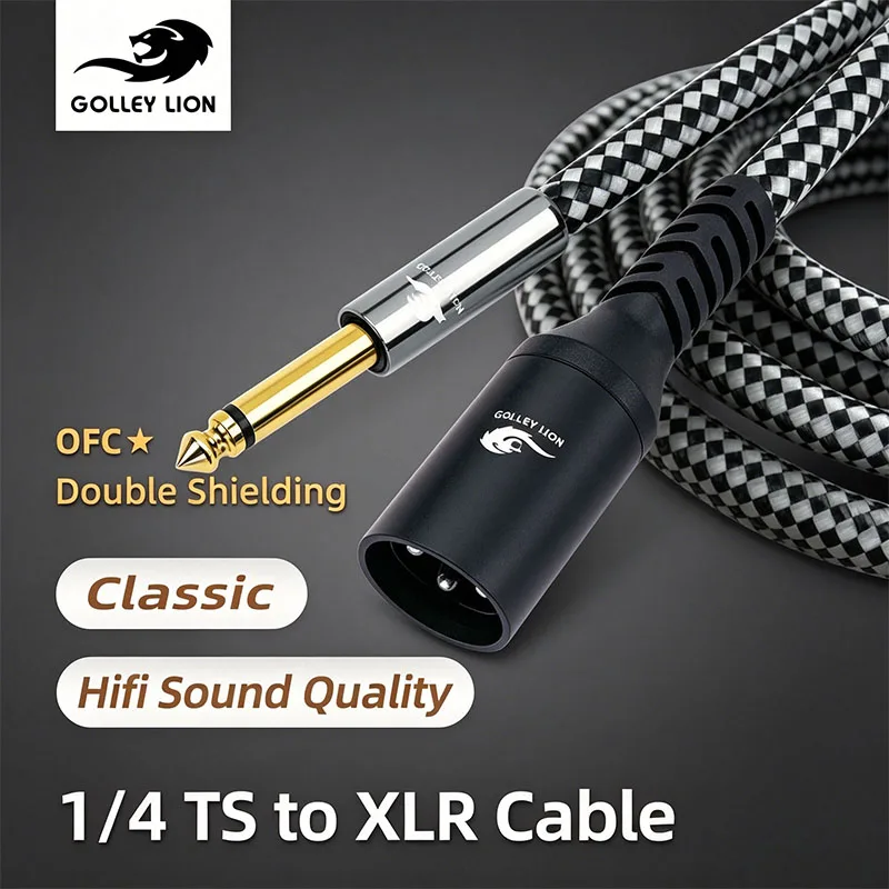 6.35mm Jack to XLR Male to Male Audio Cable M/M Adapter Cord For Professional Microphone Mixer Amplifier Speaker Audio Recording
6.35mm Jack to XLR Male to Male Audio Cable M/M Adapter Cord For Professional Microphone Mixer Amplifier Speaker Audio Recording