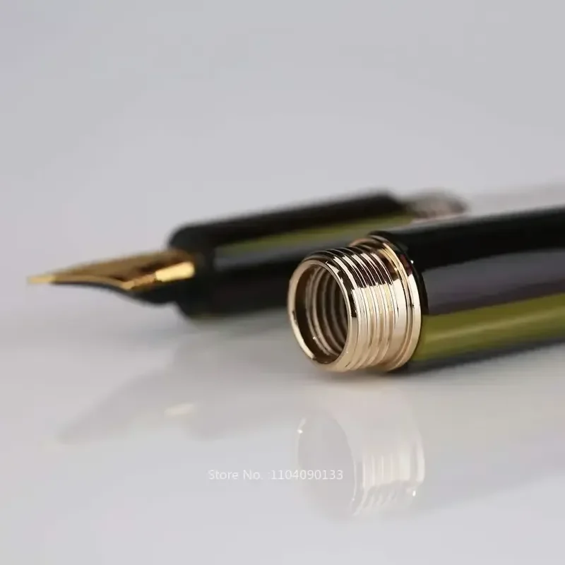 Majohn N3 Green Celluloid Acrylic Fountain Pen with Iridium EF/F Nib Stylish Striped Design Premium Office Writing Instrument
Majohn N3 Green Celluloid Acrylic Fountain Pen with Iridium EF/F Nib Stylish Striped Design Premium Office Writing Instrument