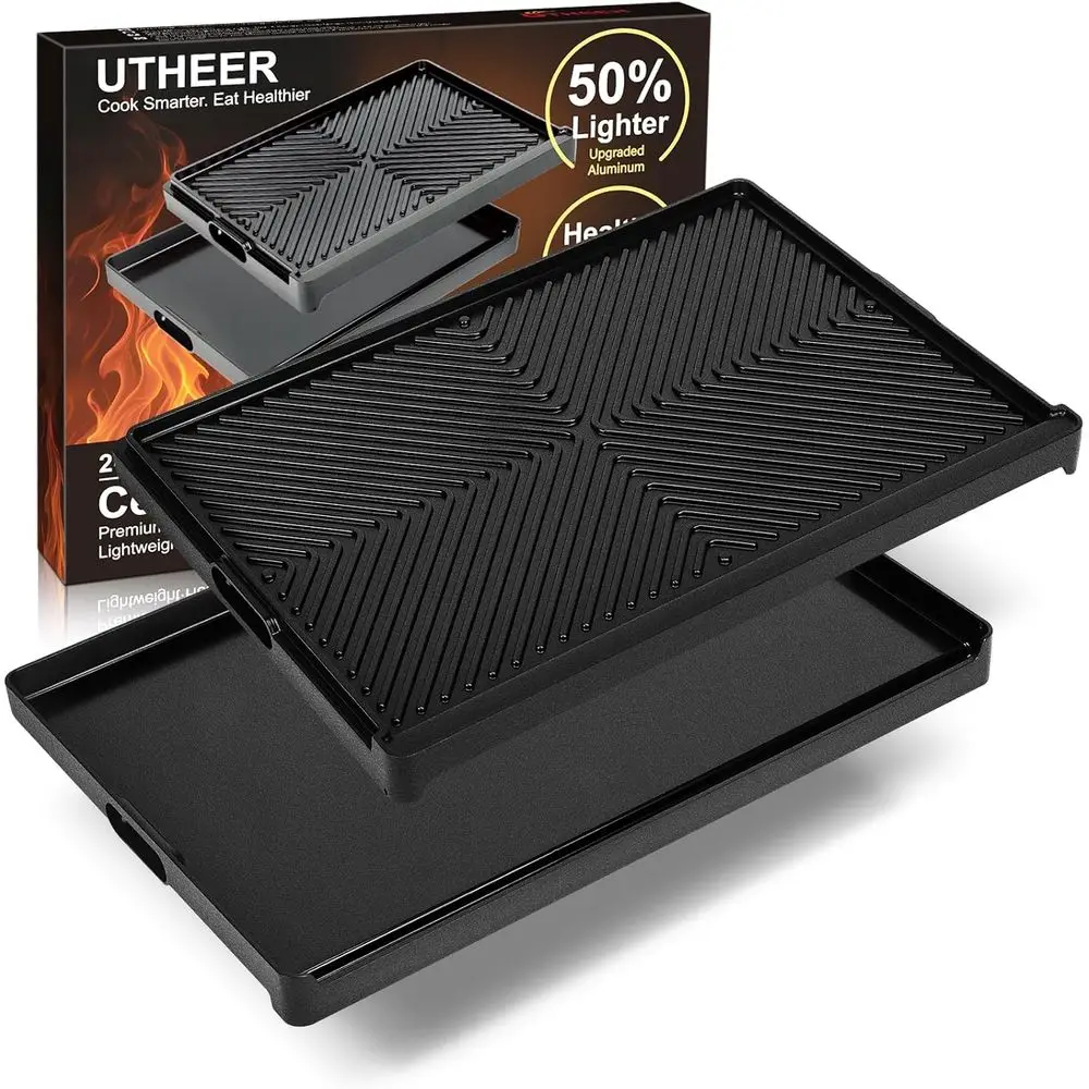 Reversible Nonstick Griddle for Stovetop - 23x16, Ideal for Breakfast and Meals
Reversible Nonstick Griddle for Stovetop - 23x16, Ideal for Breakfast and Meals