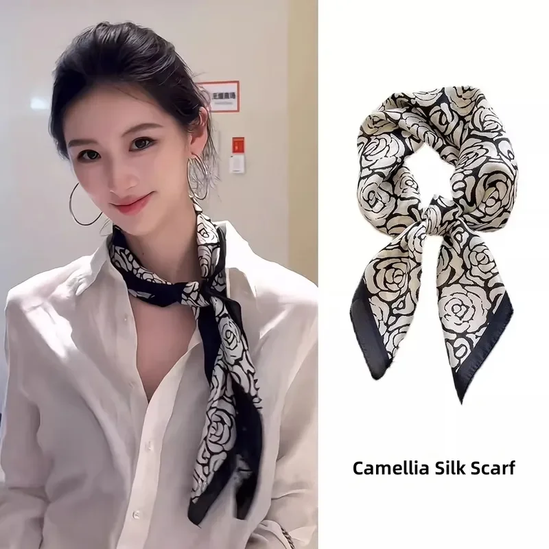 2026 High-end fashion camellia silk scarf small square neck scarf Korean versatile Instagram style decorative square scarf
2026 High-end fashion camellia silk scarf small square neck scarf Korean versatile Instagram style decorative square scarf