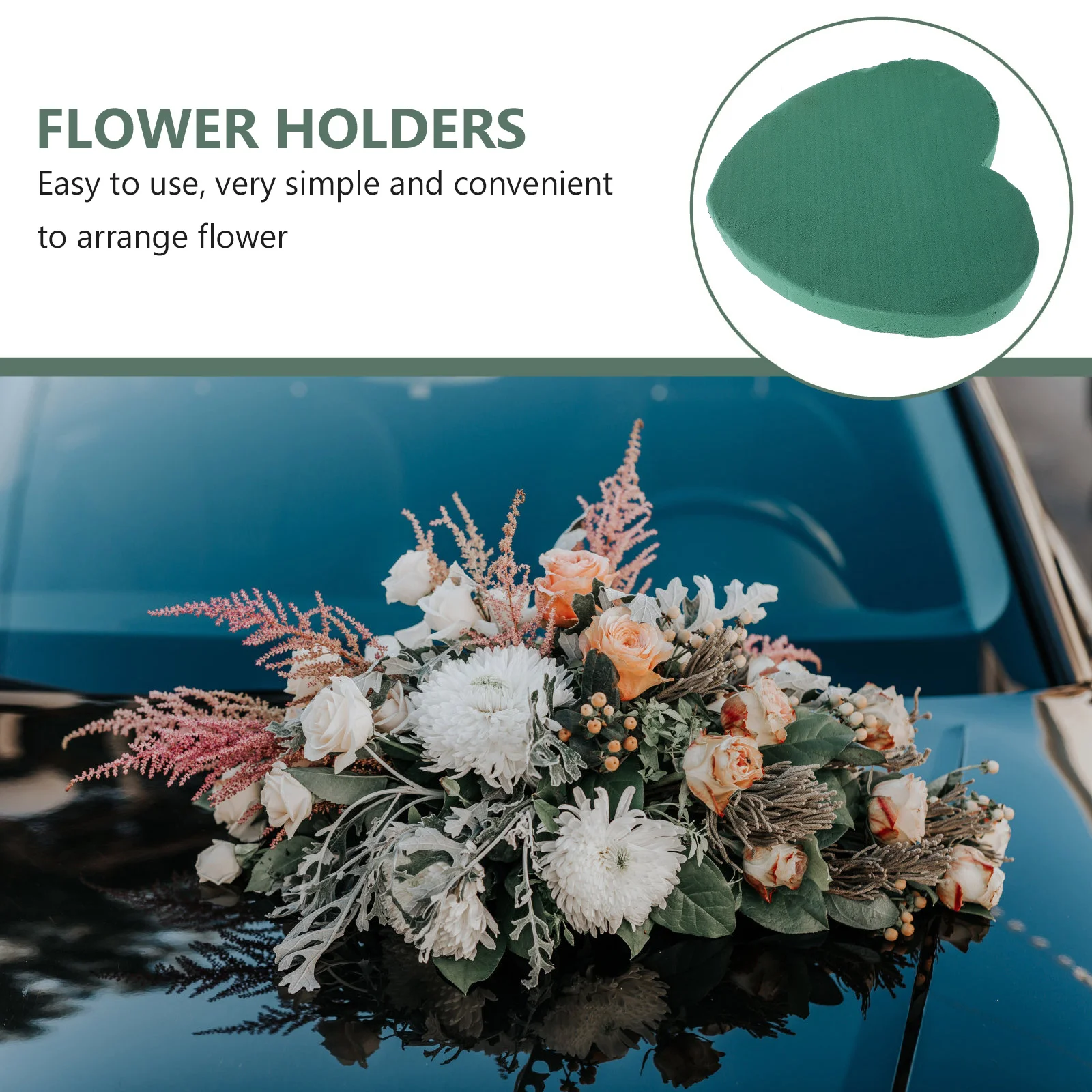 Heart-Shaped Flower Mud Wedding Floral Florist Foam Blocks Arranging Accessories Gift 
Heart-Shaped Flower Mud Wedding Floral Florist Foam Blocks Arranging Accessories Gift