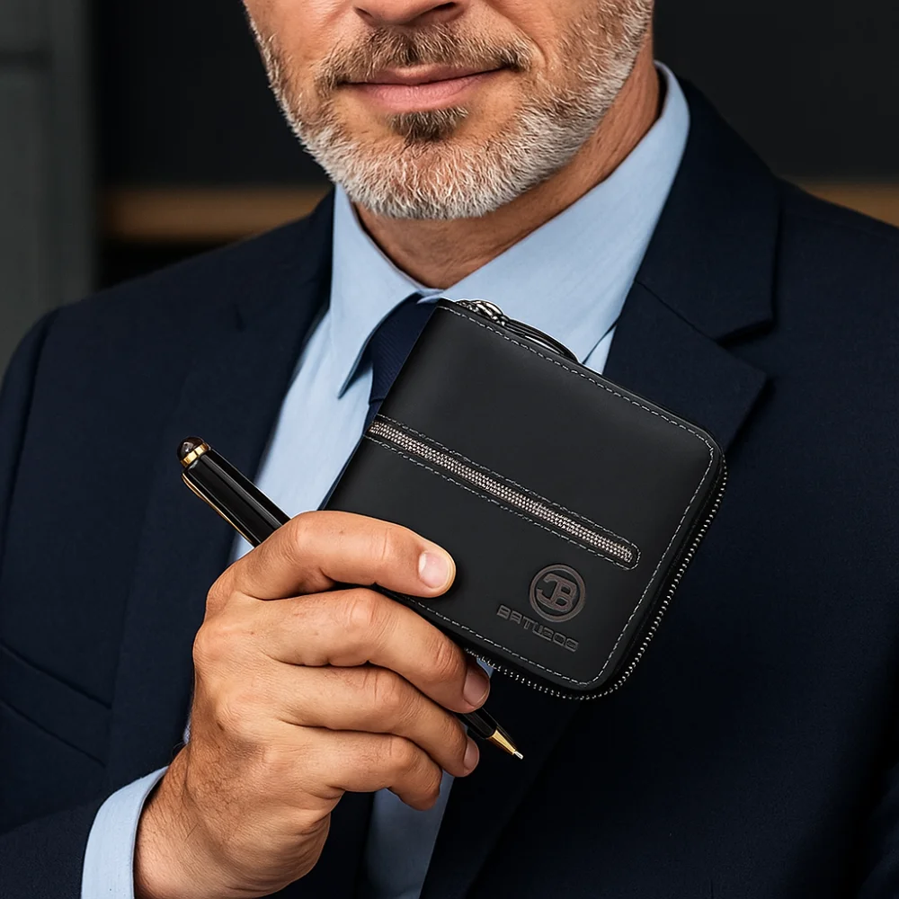 Business PU Leather Men's Wallet Multi-functional Fold Short Card Bag Zipper Closure Square Student Purse Daily Use
Business PU Leather Men's Wallet Multi-functional Fold Short Card Bag Zipper Closure Square Student Purse Daily Use