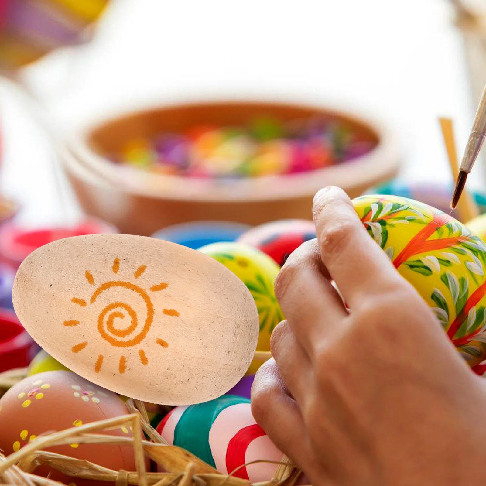 15 Pcs Eggs Unfinished Wood Vase Filler Natural Texture Simulation Egg Decorations Grain Rustic Charm Safe Play Easter Party
15 Pcs Eggs Unfinished Wood Vase Filler Natural Texture Simulation Egg Decorations Grain Rustic Charm Safe Play Easter Party